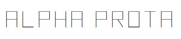 Alpha Prota字体
