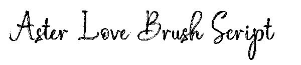 Aster Love Brush Script字体