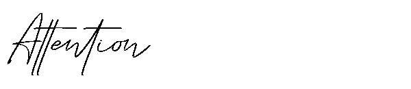 Attention字体