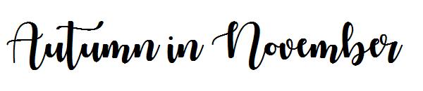 Autumn in November字体