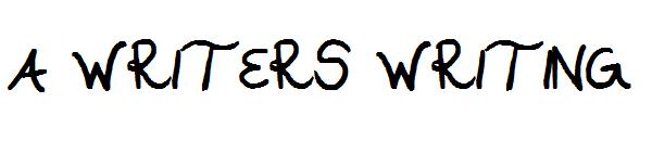 A WRITERS WRITING字体