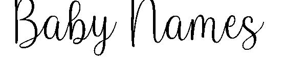 Baby Names字体
