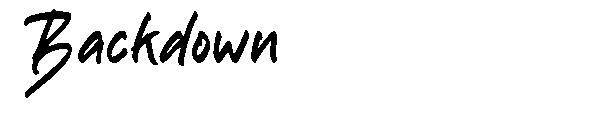 Backdown字体