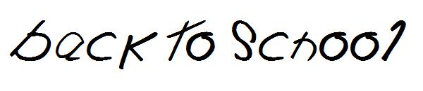 Back To School字体