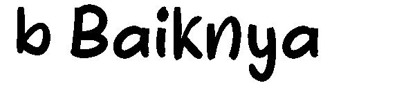 b Baiknya字体