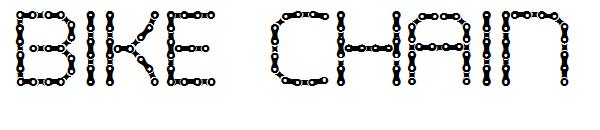 BIKE CHAIN字体
