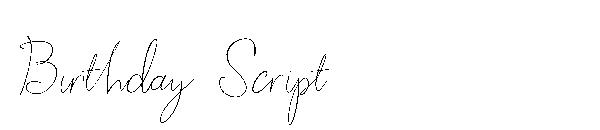 Birthday Script字体