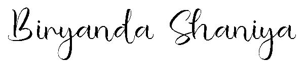 Biryanda Shaniya字体