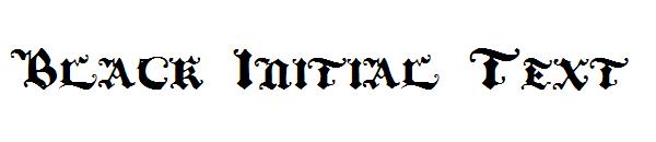 Black Initial Text字体