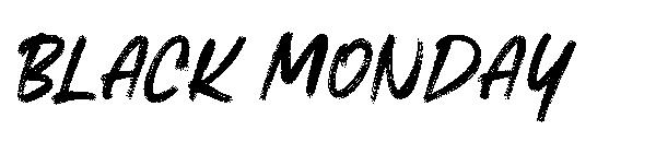 BLACK MONDAY字体