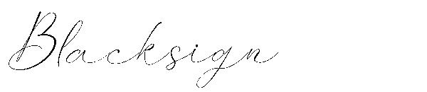 Blacksign字体