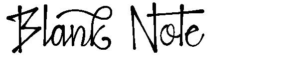 Blank Note字体