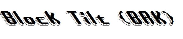 Block Tilt (BRK)字体