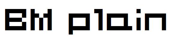 BM plain字体