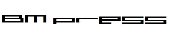 BM press字体