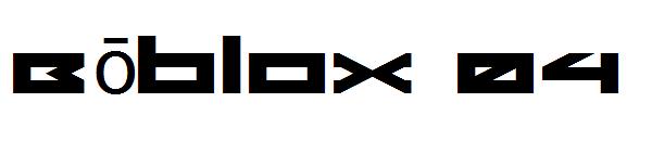 Bōblox 04字体