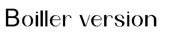 Boiller version字体