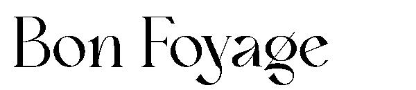 Bon Foyage字体