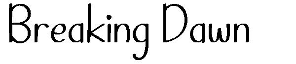 Breaking Dawn字体