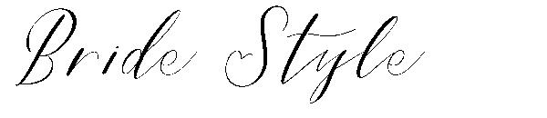 Bride Style字体