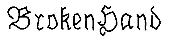 BrokenHand字体