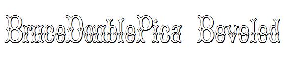 BruceDoublePica Beveled字体