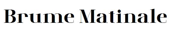 Brume Matinale字体