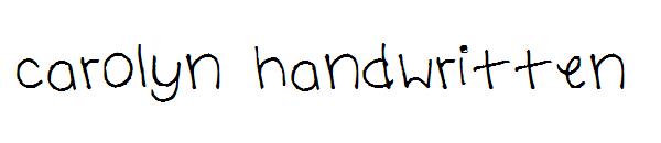 carolyn handwritten字体