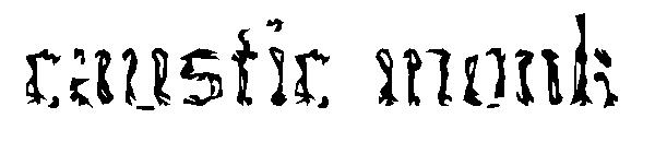 caustic monk字体