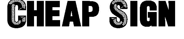 Cheap Sign字体