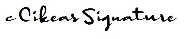 c Cikeas Signature字体