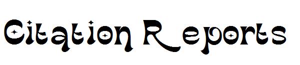 Citation Reports字体
