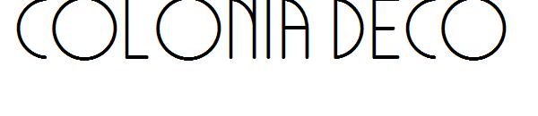Colonia Deco字体