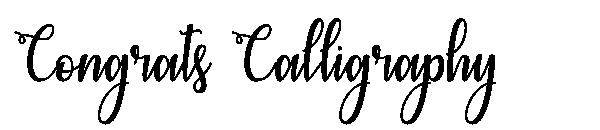 Congrats Calligraphy字体