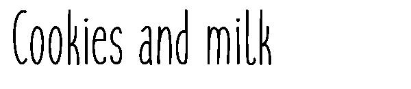 Cookies and milk字体