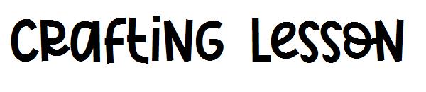 Crafting Lesson字体