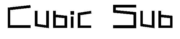 Cubic Sub字体