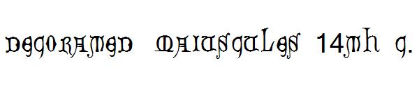 Decorated Majuscules 14th c.字体