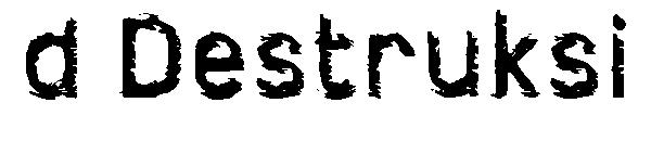d Destruksi字体