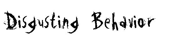 Disgusting Behavior字体