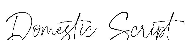 Domestic Script字体