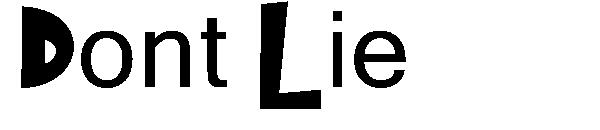 Dont Lie字体