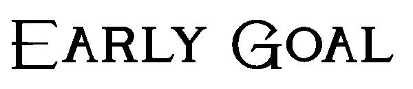 Early Goal字体