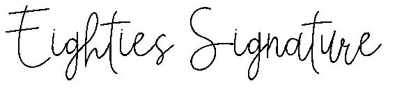 Eighties Signature字体