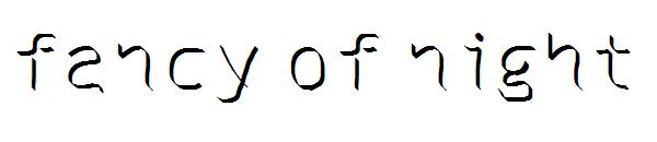 fancy of night字体