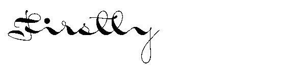 Firstly字体
