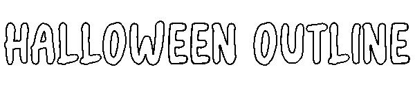 halloween outline字体