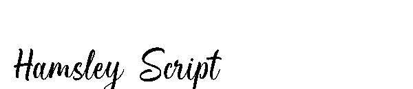 Hamsley Script字体