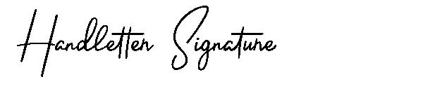 Handletter Signature字体