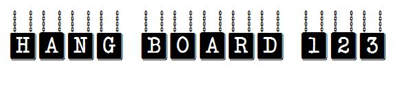 HANG BOARD 123字体